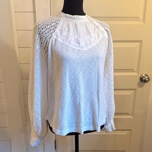 Free People White Lace Women's Top